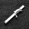Asienice Men's Tie Clip Dolphin Silver Narrow Stainless Steel Men's