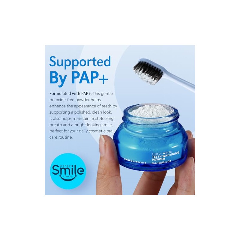 Enamel-Safe Teeth Whitening Powder - Hydroxyapatite - Gentle on Teeth