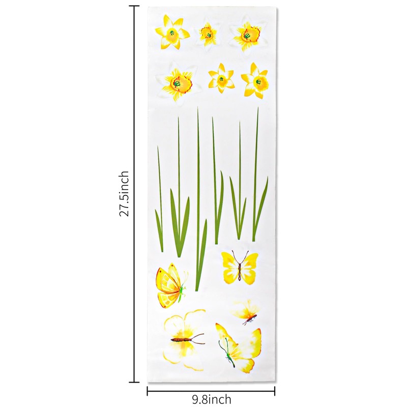 Bettli Wheelie Bin Stickers Decorative Flower Dustbin Stickers Decal for