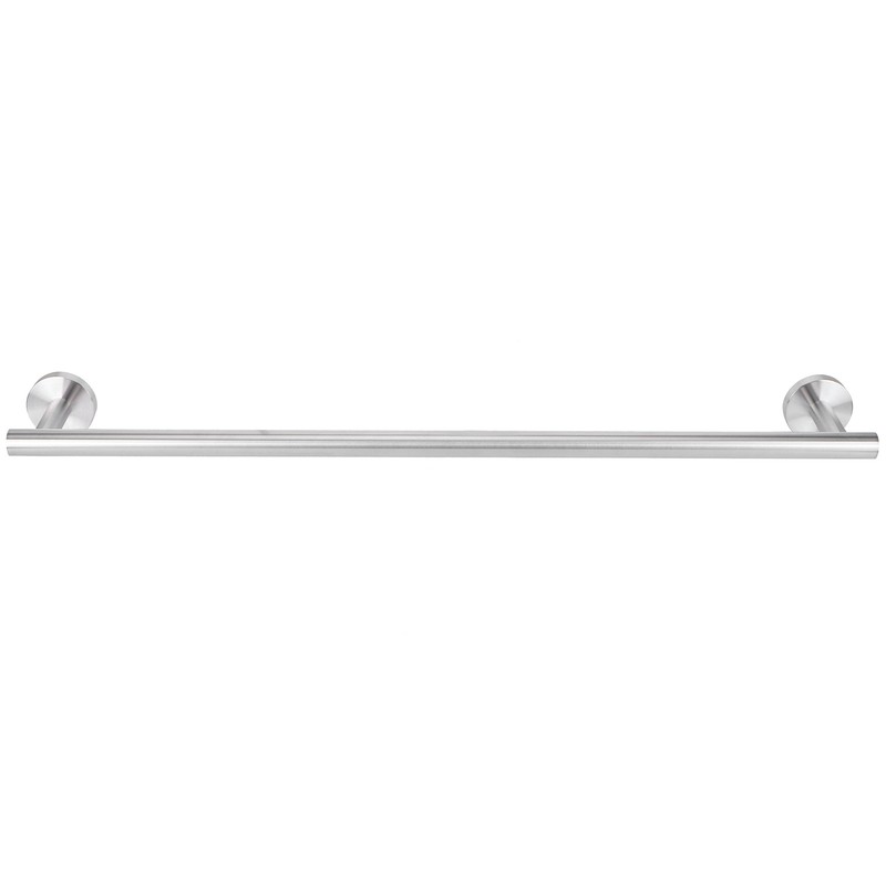 Stainless Steel Single Rod Towel Rack Round Base Bathroom Bedroom
