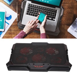 Bewinner Laptop Cooler Ultra Thin USB Powered Laptop Cooling Pad Speed 6 Noiseless Fans with LED Screen for 12in to 17.3in Laptops