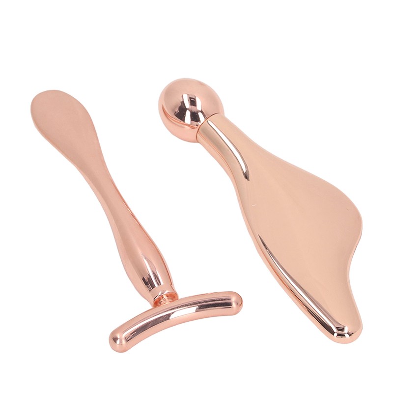 2pcs Face Roller Massage Sticks Cooling Metal Facial Massage Tools
