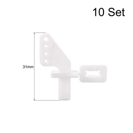uxcell 10Sets 4-Hole Nylon Pin Control Horns and Clevis Kit Model Airplane Electric Aircraft RC Fixed-Wing DIY Parts
