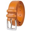 Gelante Men's Classic Genuine Leather Dress Belt With Double Loop