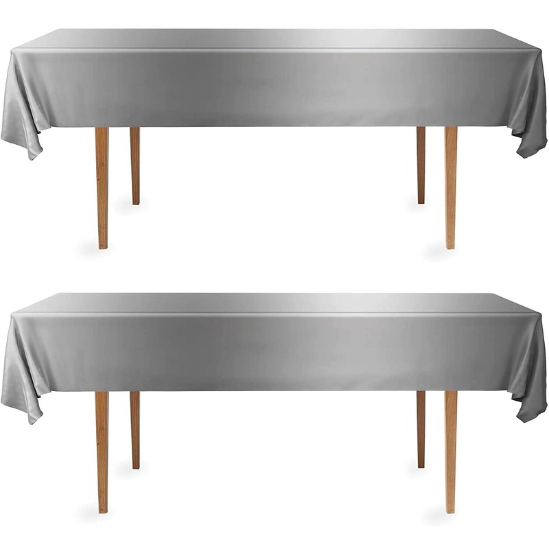 DecorRack 2 Rectangular Tablecloths BPA-Free Plastic, 54 x 108 inch,