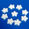 Supvox 50pcs White Snowflake Buttons Assorted Holiday Collection Snowflake Buttons