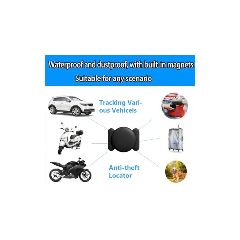 2 Pack Magnetic GPS Tracker for Vehicles and Valuables