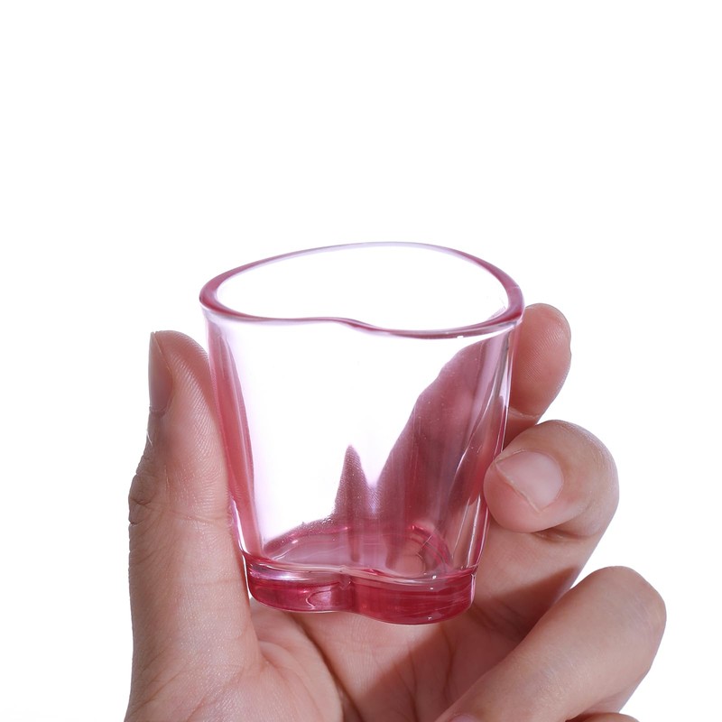 Srgeilzati Srgeilzati Heart Shot Glasses Set, Pink Shot Glass Cute