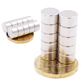 Brudazon 25 Mini Disc Magnets 9 x 5 mm N52 Strongest Level - Neodymium Magnets Ultra-Strong Power Magnet for Model Making, Photo, Whiteboard, Pin Board, Fridge, Crafts Magnetic Disc Extra Strong