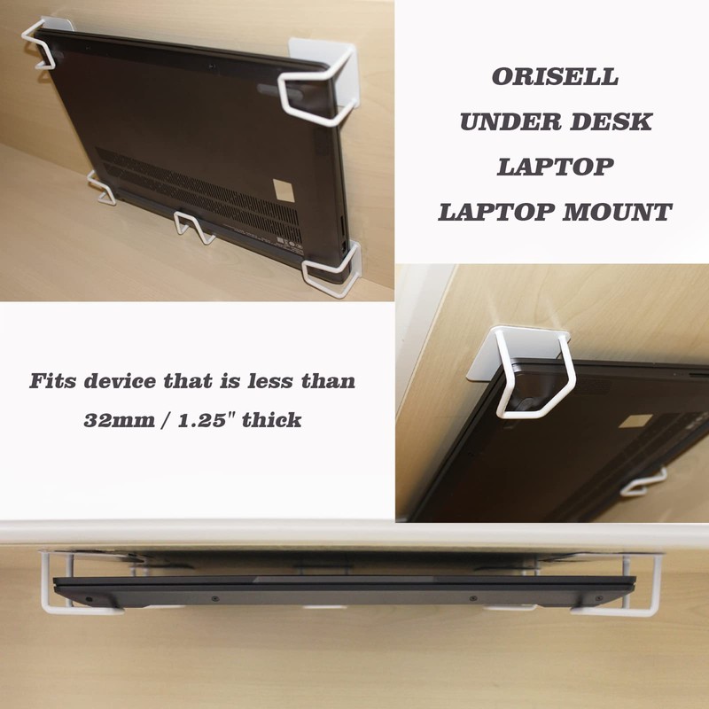Orisell Under Desk Laptop Mount for Macbooks, Surface, Routers, Modems,