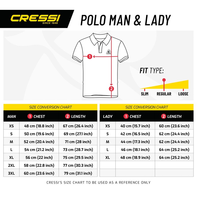 Cressi Polo Donna Nero/Giallo S
