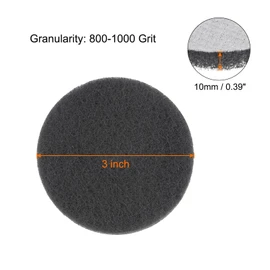 HARFINGTON 6pcs Drill Power Brush 3 inch Tile Scrubber Scouring Pads 800-1000 Grit for Bathroom Kitchen Household Cleaning