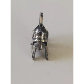 Jara Spartan Helmet Men's .970 Solid Silver Biker Pendant Unisex New