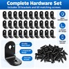 L-Shaped Corner Brackets for Wood Furniture – Black Stainless Steel
