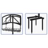 Fire Beauty Garden Hose Holder with Storage Basket,Heavy-Duty,80+lb Capacity,Rust-Proof Stainless