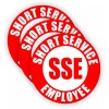 Unbranded/Generic (3) Short Service Employee Hard Hat Stickers | Safety Helmet Decals | Temp SSE