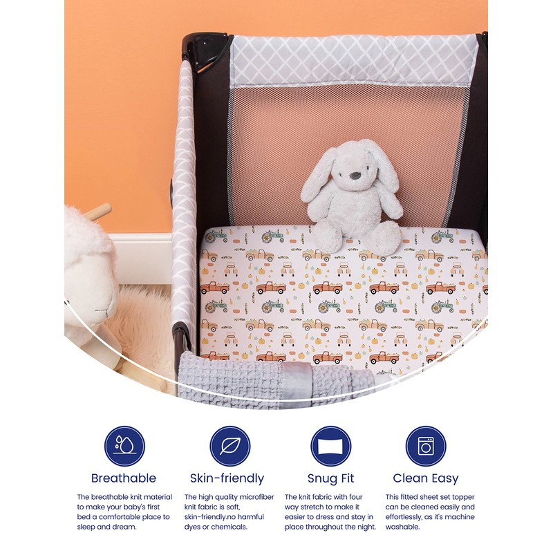 Premeium - Sábana elástica para cuna (2 unidades)