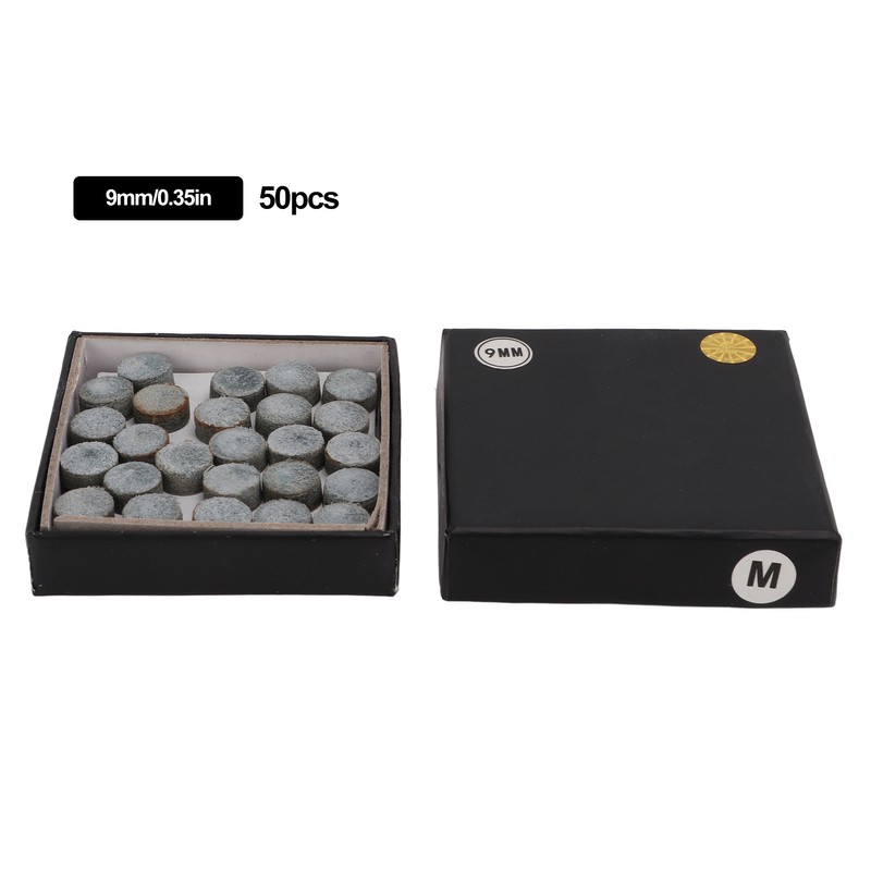 50Pcs Billiard Pool Cue Tips Pool Stick Tips Replacement with