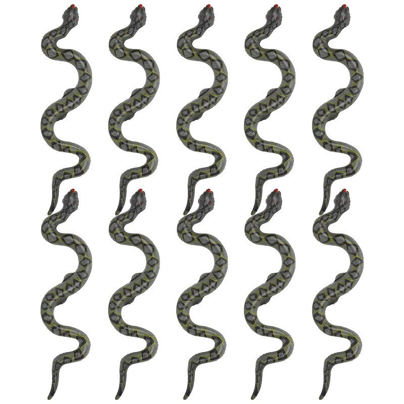 10pcs Inflatable Snakes Toy Scary Snake for Garden Farm Swimming