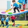 beiqilian 5pcs Football Logo Discs - Rubber Training Circles for