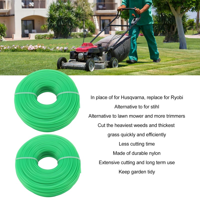 2Pcs Grass Strimmer Line Spool Nylon for Garden Electric Trimmer
