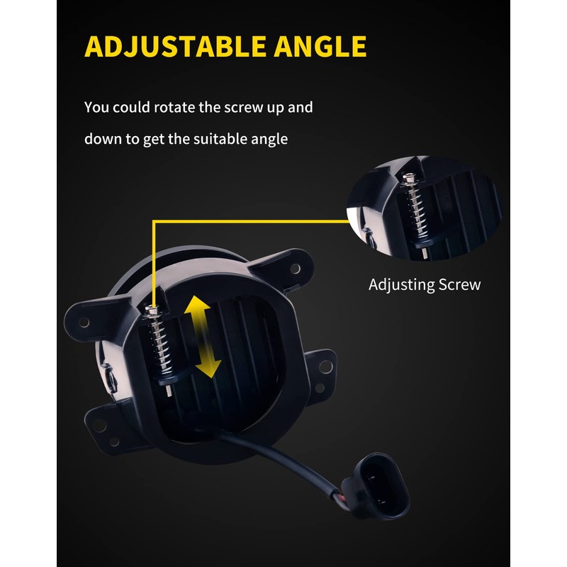 AUXLIGHT White 4 Inch LED Fog Lamps Replacements Compatible with