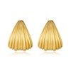 Chunky Gold Textured Earrings for Women Seashell Stud Earrings Ocean