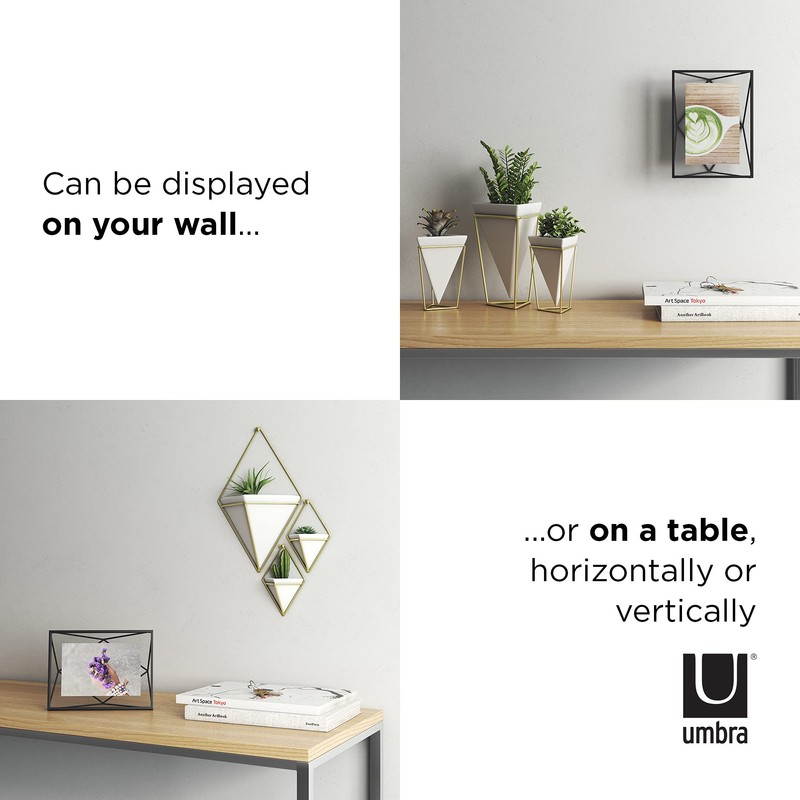 Umbra Prisma Picture Frame, 4x6 Metal Photo Display for Desk