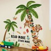 Book Tree Plants Monkey Wall Sticker, Cute Monkey Climbing on