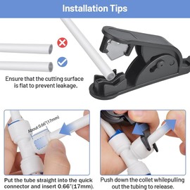 Atelierate 32.8ft Refrigerator Water Line Kit,1/4inch OD Water Line Kit for Fridge Icemaker Reverse Osmosis System Water Filter