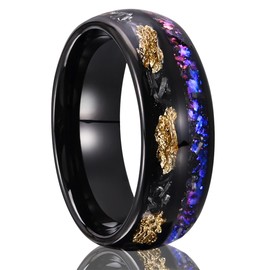 Concept Knight Tungsten Rings for Men Women 8mm Black Men's Wedding Bands