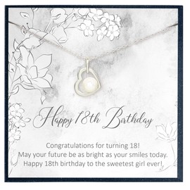 Grace of Pearl 18th Birthday Gifts for Girls, Gift for 18 Year Old Girl Gift for Her Eighteen Year Old Birthday Jewelry Gift 18th Birthday