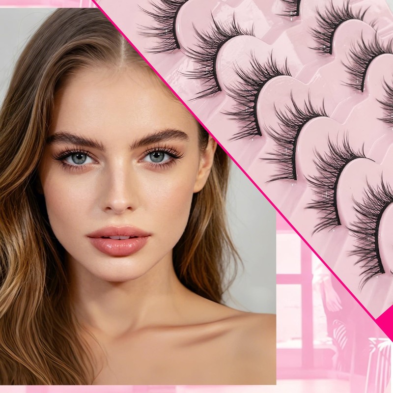 Natural-looking Manga Eyelashes for Fancy Dress & Everyday, False Eyelashes,
