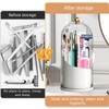 Wekity Toothbrush Holder with Sliding Lid, 360° Rotating Makeup Brush