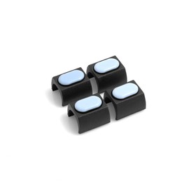 Design61 PTFE for Cantilever Chair Set of 4 Furniture Glider Base Schong Ladder for Round Tube Ø 16-17 mm Clamp Collar Clamp Gliders