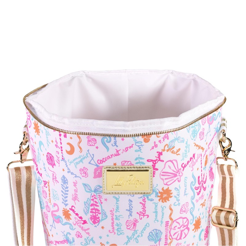 Lilly Pulitzer Insulated Soft Cylinder Beach Cooler with Adjustable/Removable Strap