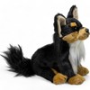 Carl Dick Chihuahua 3602 Sitting Black / Brown Plush Toy