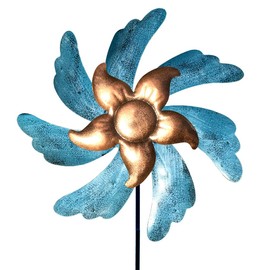 Wind Spinner Outdoor Metal Yard Art Decorations Decorative Sculptures Wind Spinner Yard Decorations Metal Windmill for Outdoor Yard Patio Lawn Garden