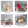 Soap Dish for Shower, 3 Slot Self-Adhesive Soap Holder for