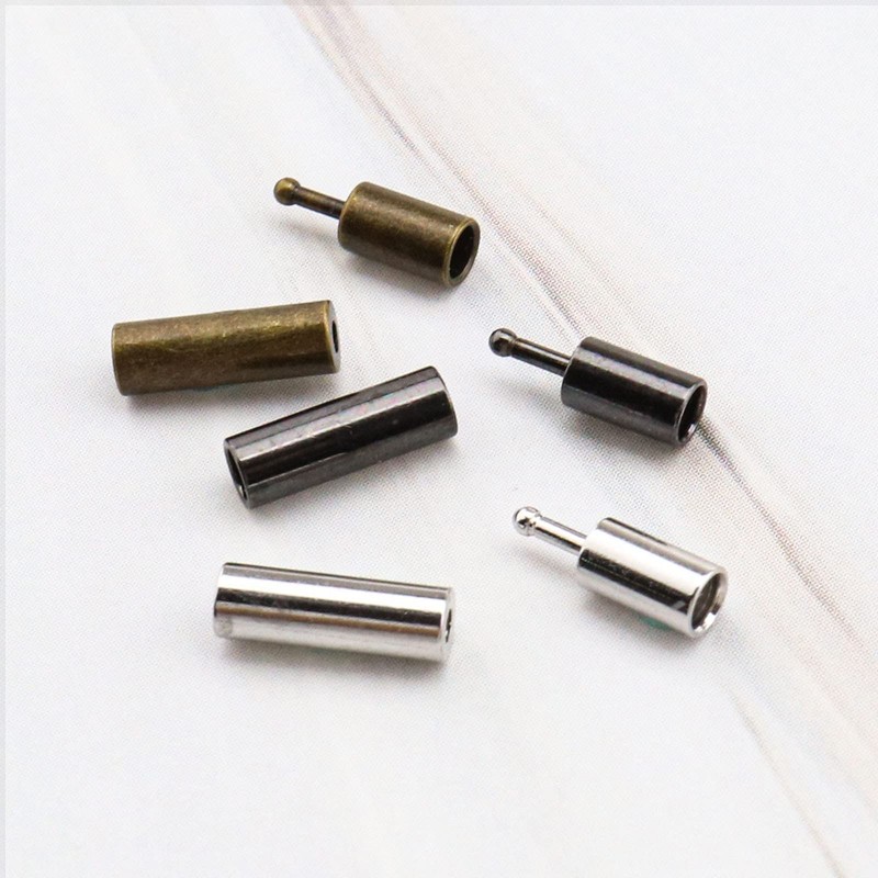 VGOL 40pcs Cord End Caps 2mm Push Tube Clasps Bracelet