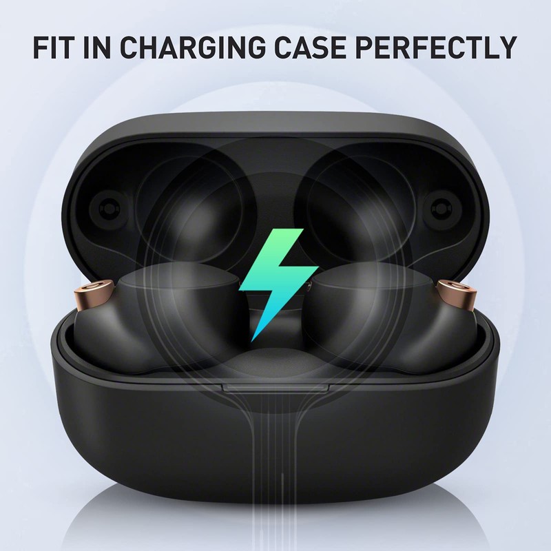 Memory Foam Tips for Sony WF-1000XM4 / WF-1000XM3, Anti-Slip Replacement