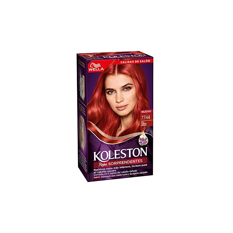 Koleston Tinte Permanente 7744 Rojo Cobrizo Intenso, 70 ml -