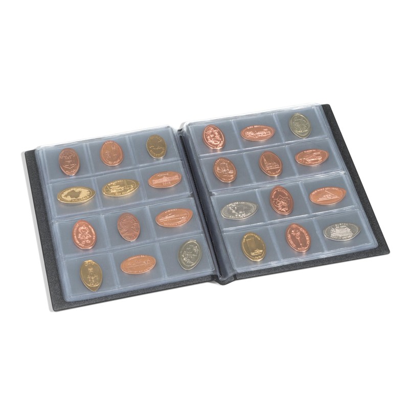 Leuchtturm 355642 album pressed pennies for 96 elongated coins, squeezes,