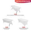 Spandex White Tablecloth 1 Pack [8FT] Tight, Fitted Tablecloth Stretchable