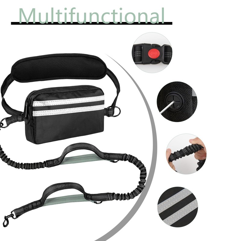 SWoob Waist Dog Lead Hands Free Flexi Slip Lead for