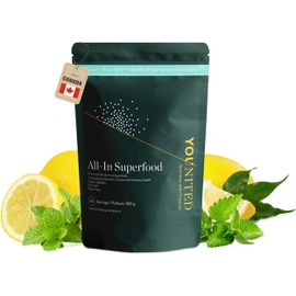Younited Greens Superfood Powder - Younited All-In Superfood Greens Powder with 53 Premium Organic Food Ingredients|Ultimate Vegetable Alternative | Loaded with Phytonutrients (30 Servings) Citrus Mint