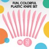 Exquisite Pink Plastic Knives 50 Pcs Pink Knives Disposable Utensils