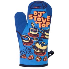 Blue Q Funny Oven Mitt ~ DJ Stovetop. Super-Insulated Quilting, Comfy, Natural-Fitting Shape, 100% Cotton.