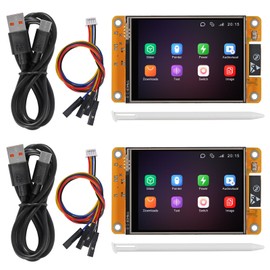 2pcs ESP32 Touchscreen 2.8inch TFT LCD Display ESP-WROOM-32 ILI9341 Resistive Touch Module ESP32-2432S028R Bluetooth WiFi Dual Core Development Board 240 * 320 for Arduino (2.8 Inch)