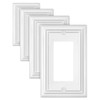 ZILLSEA Pure White Decorator Wall Plates, 4-Pack Switch Plates and